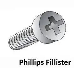 Phillips Fillister Head Machine Screws Image